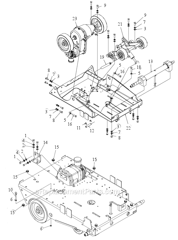 Page W Diagram and Parts List for MK-4030HY  MK Diamond Concrete Saw
